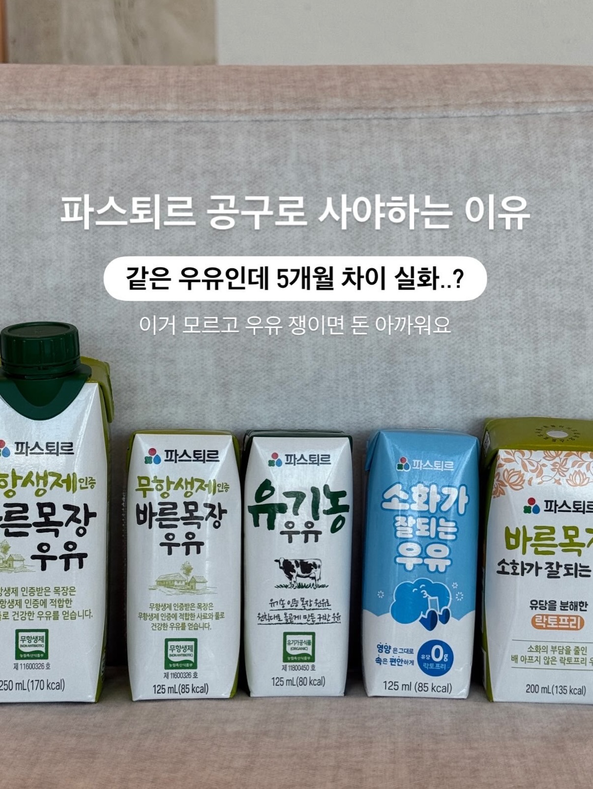 파스퇴르 무항생제 우유