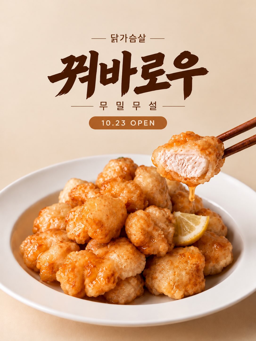 꿔바로우 촉촉 쫀득 닭찌찌